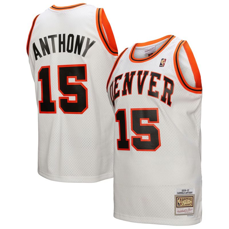 Denver Nuggets Carmelo Anthony 2006-07 Men's White Mitchell & Ness Swingman Jersey Denver Nuggets Carmelo Anthony 2006-07 Men's White Mitchell & Ness Swingman Jersey