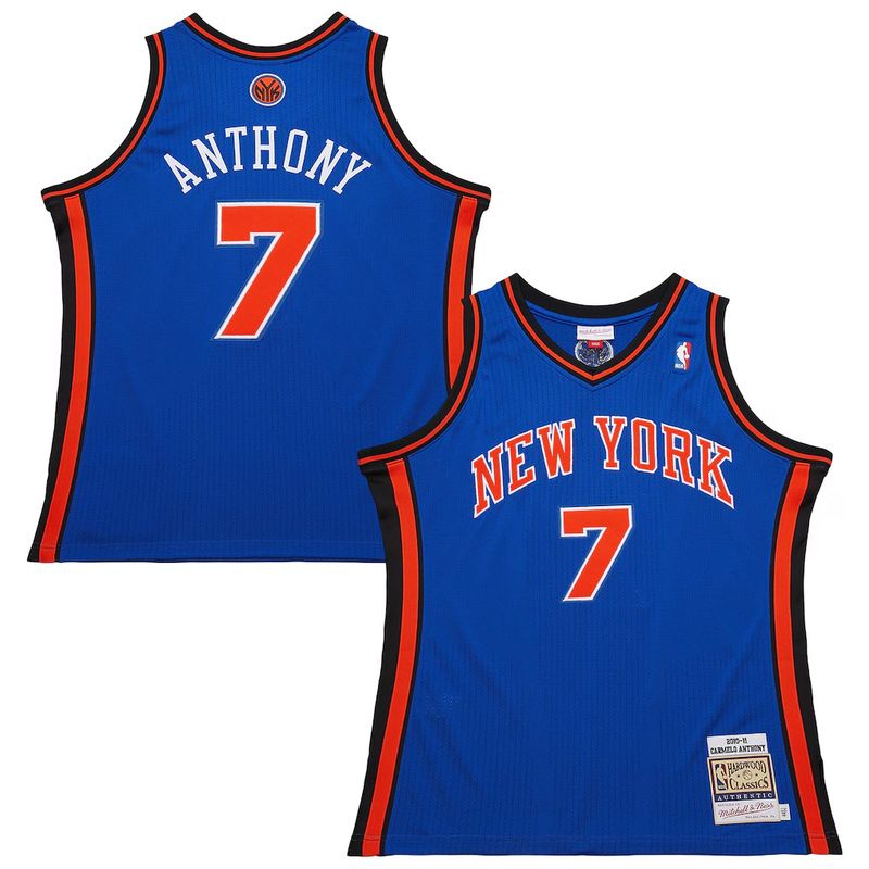 New York Knicks Carmelo Anthony 2010-11 Men's Blue Mitchell & Ness Swingman Jersey New York Knicks Carmelo Anthony 2010-11 Men's Blue Mitchell & Ness Swingman Jersey