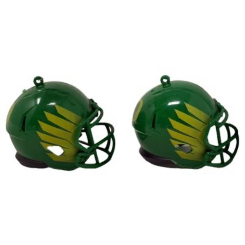 Oregon Ducks Team Helmet Christmas Ornament Set
