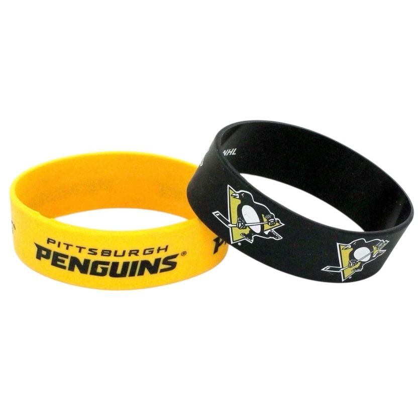 Pittsburgh Penguins Rubber Bulk Wrist Bands