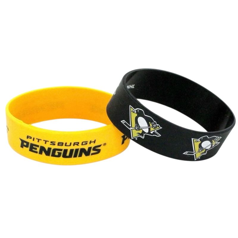 Pittsburgh Penguins Rubber Bulk Wrist Bands