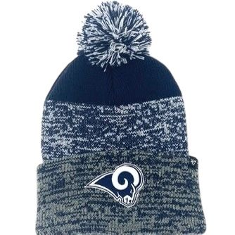 Los Angeles Rams Men's 47 Brand Cuffed Pom Knit Hat Los Angeles Rams Men's 47 Brand Cuffed Pom Knit Hat