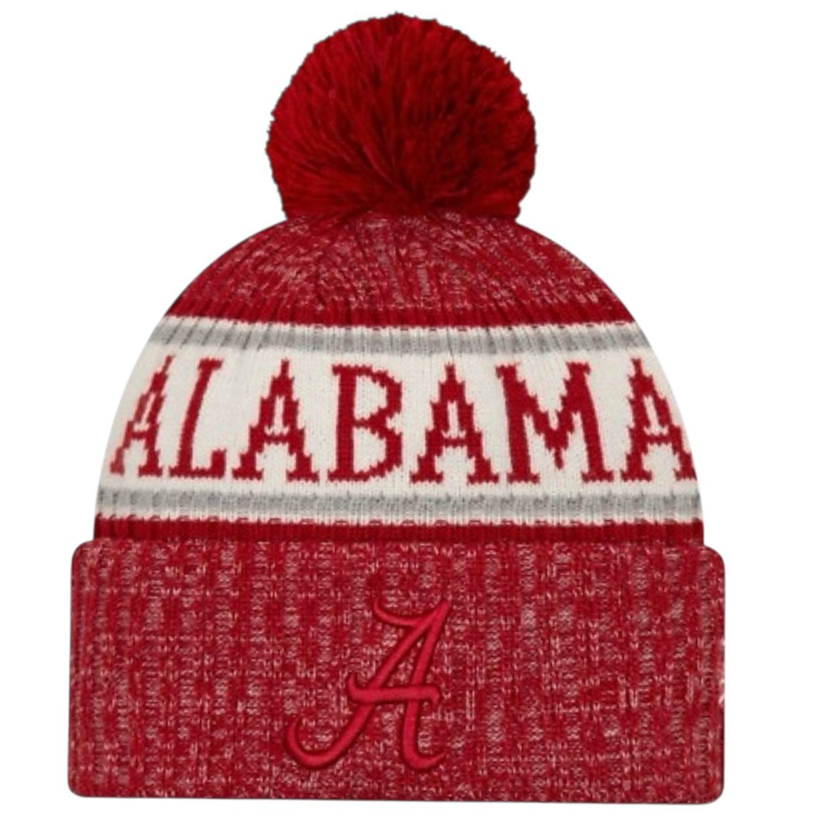 Alabama Crimson Tide Men's New Era Cuffed Pom Knit Hat