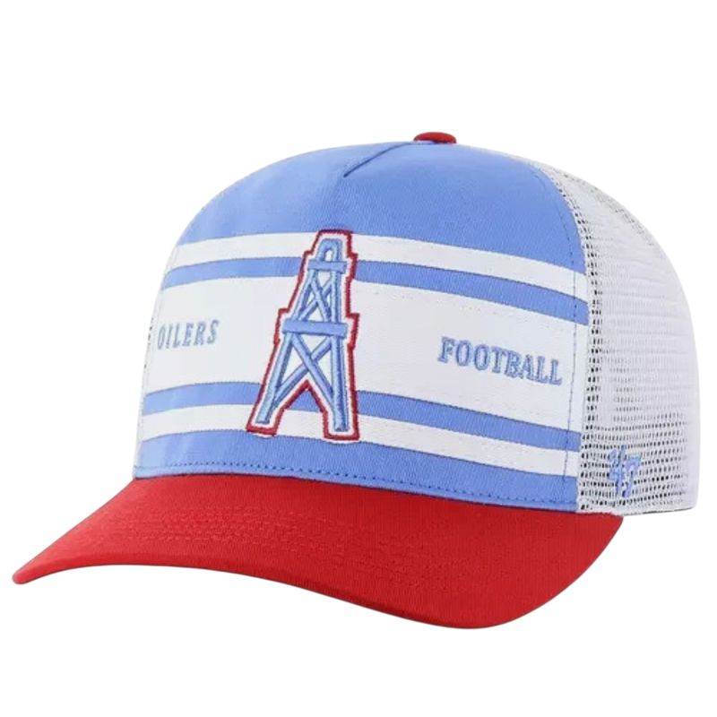 Houston Oilers Men's 47 Throwback Super Stripe Hitch Snapback Hat