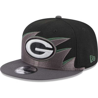 Green Bay Packers Men's Black New Era NFL Tidal 9FIFTY Snapback Hat