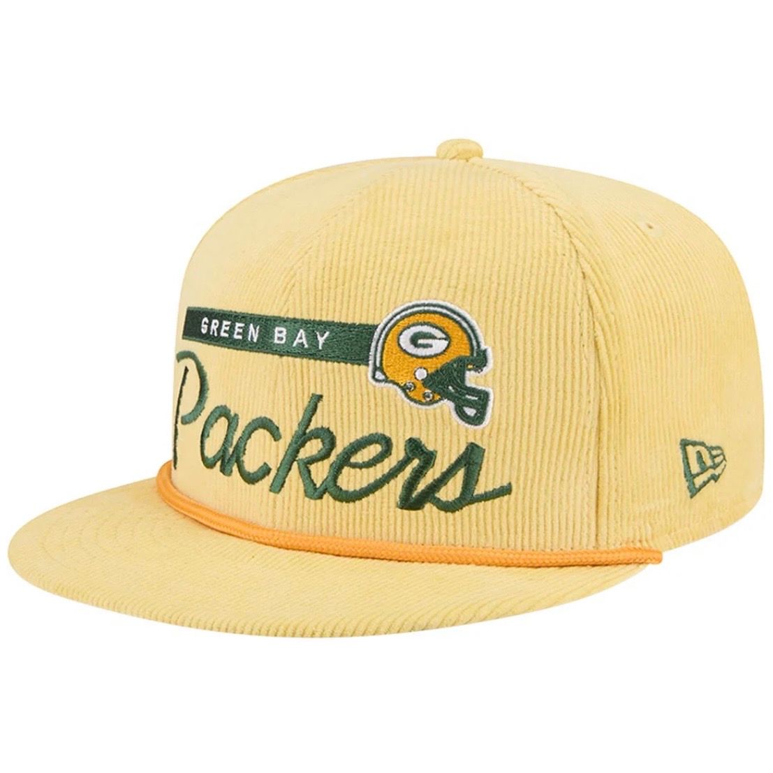 Green Bay Packers Men’s Yellow New Era 9Fifty Corduroy Rope Hat