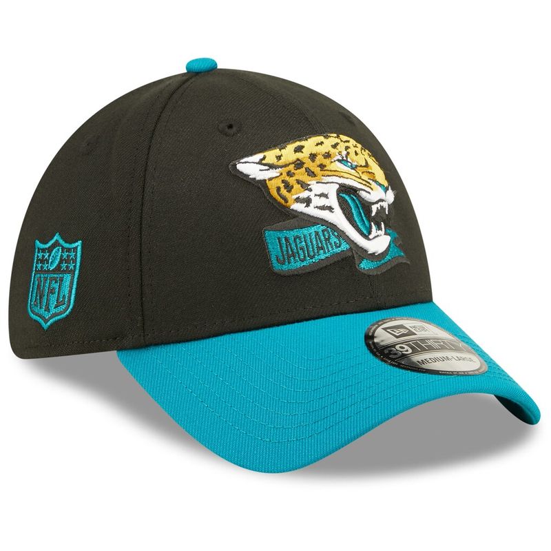 Jacksonville Jaguars Men’s Black New Era 39Thirty  Sideline Official Coach Flex Fit Hat