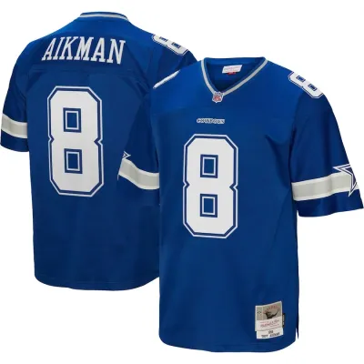 Dallas Cowboys Troy Aikman 1996 Men's Blue Mitchell & Ness Legacy Jersey