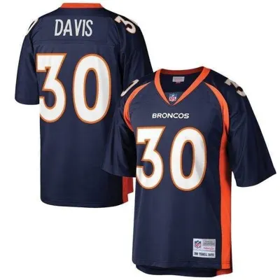 Denver Broncos Terrell Davis 1998 Navy Men's Mitchell & Ness Legacy Jersey