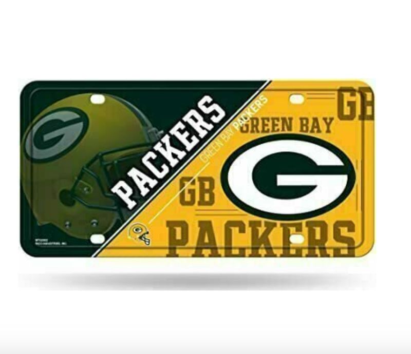 Green Bay Packers Lightweight Metal License Plate