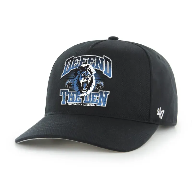Detroit Lions Men’s Black Screen Graphic 47 Hitch Adjustable Hat