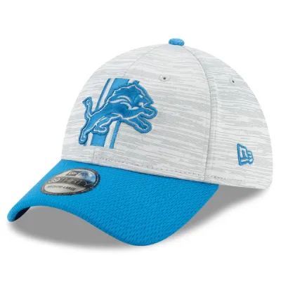 Detroit Lions Men's Gray New Era NFL Sideline 39Thirty Stretch Fit Hat