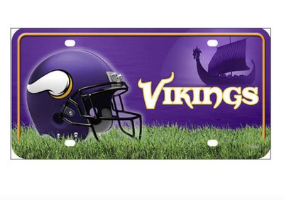Minnesota Vikings Lightweight Metal License Plate