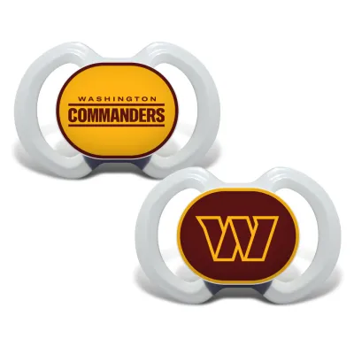 Washington Commanders 2 Pack Baby Pacifier Set