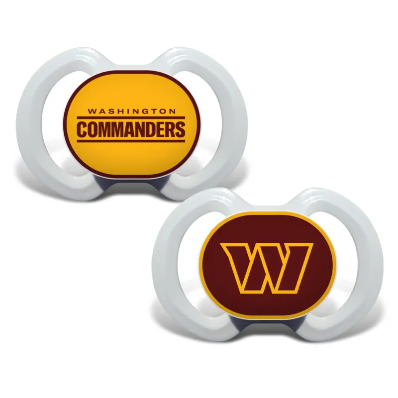 Washington Commanders 2 Pack Baby Pacifier Set