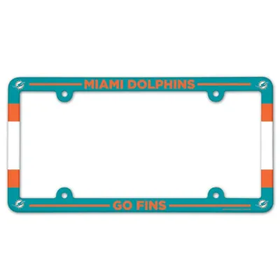 Miami Dolphins Plastic License Plate Frame Miami Dolphins Plastic License Plate Frame