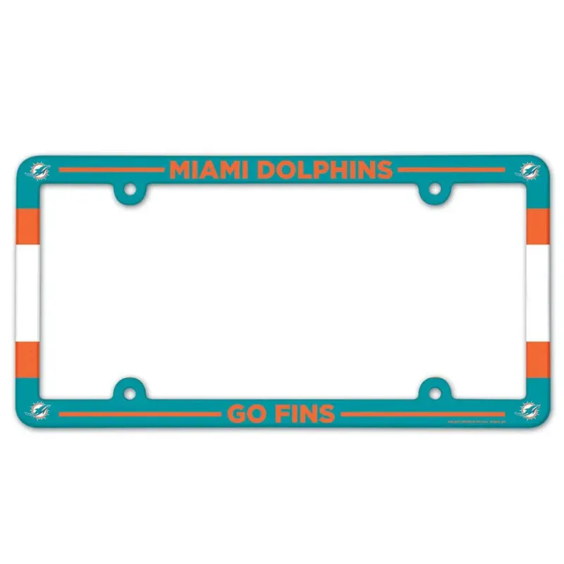 Miami Dolphins Plastic License Plate Frame
