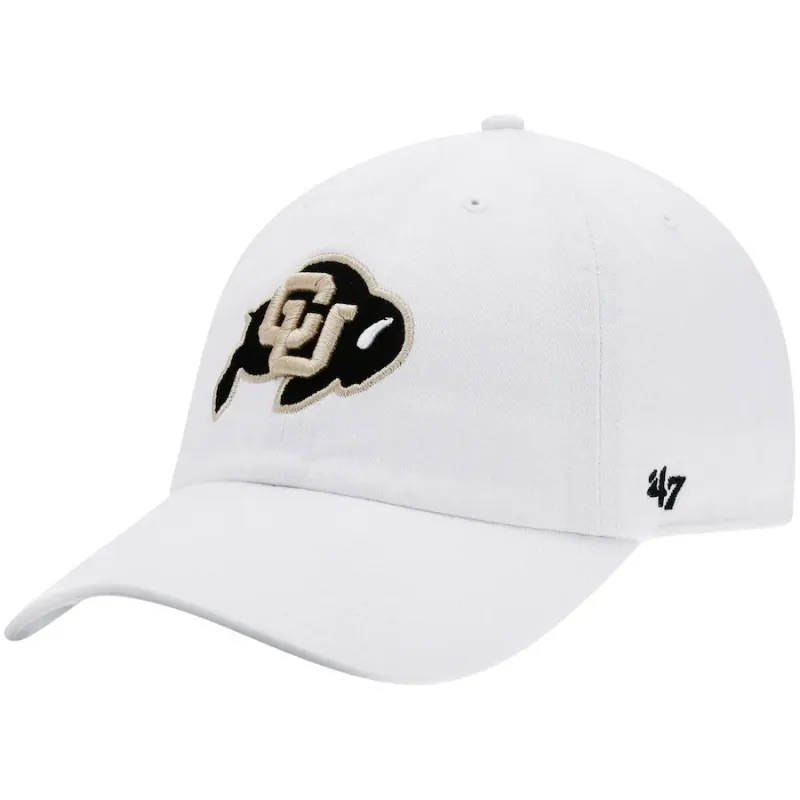 Colorado Buffaloes Men’s White 47 Brand Clean Up Adjustable Hat