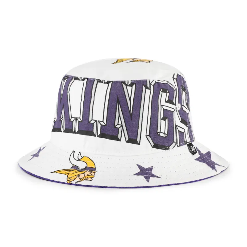 Minnesota Vikings Unisex White 47 Energize Bucket Hat