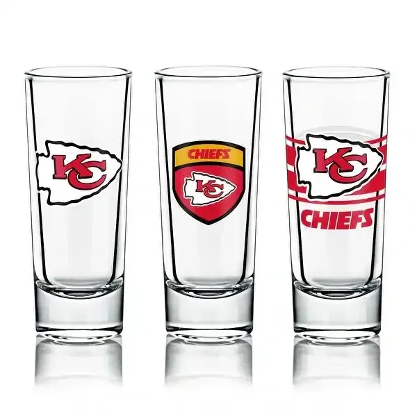 Kansas City Chiefs NFL Shot Glasses 6 Pack Set Kansas City Chiefs NFL Shot Glasses 6 Pack Set
