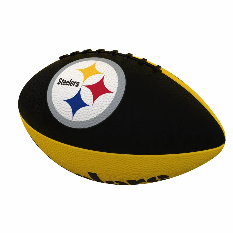 Pittsburgh Steelers Pinwheel Logo Junior Size Rubber Football Pittsburgh Steelers Pinwheel Logo Junior Size Rubber Football