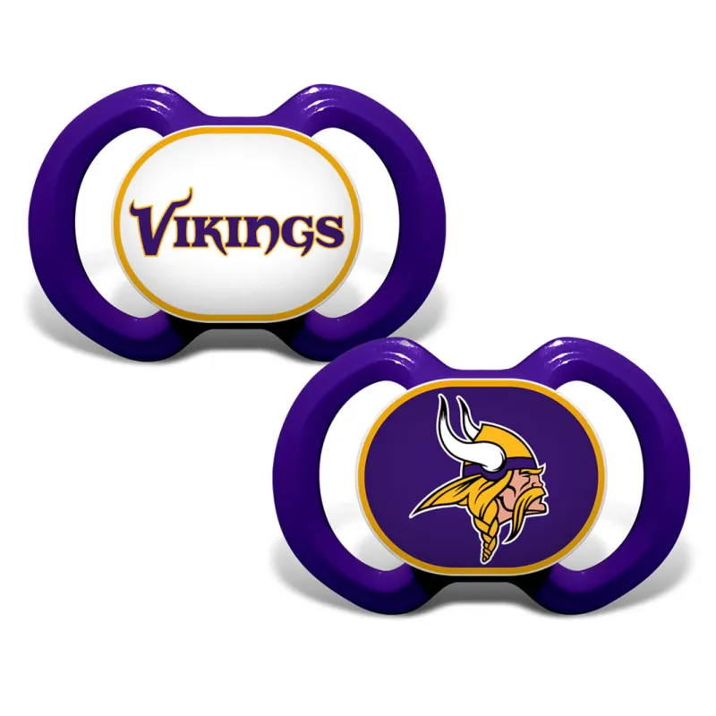 Minnesota Vikings 2 Pack Baby Pacifier Set