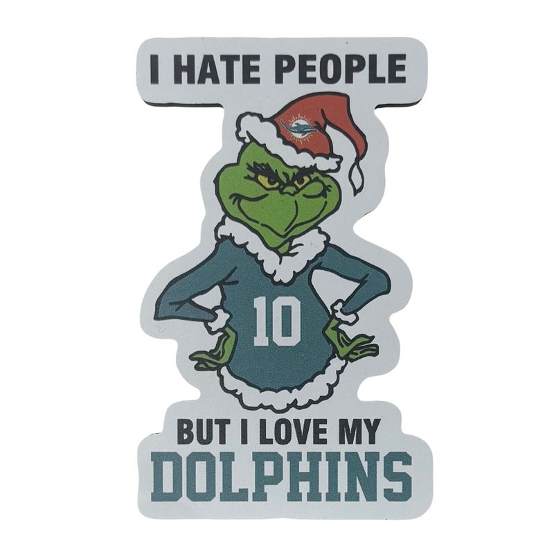 Miami Dolphins Grinch Christmas Sports Hate People Love Team Magnet Miami Dolphins Grinch Christmas Sports Hate People Love Team Magnet