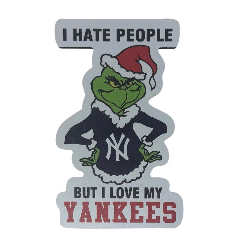 New York Yankees Grinch Christmas Sports Hate People Love Team Magnet