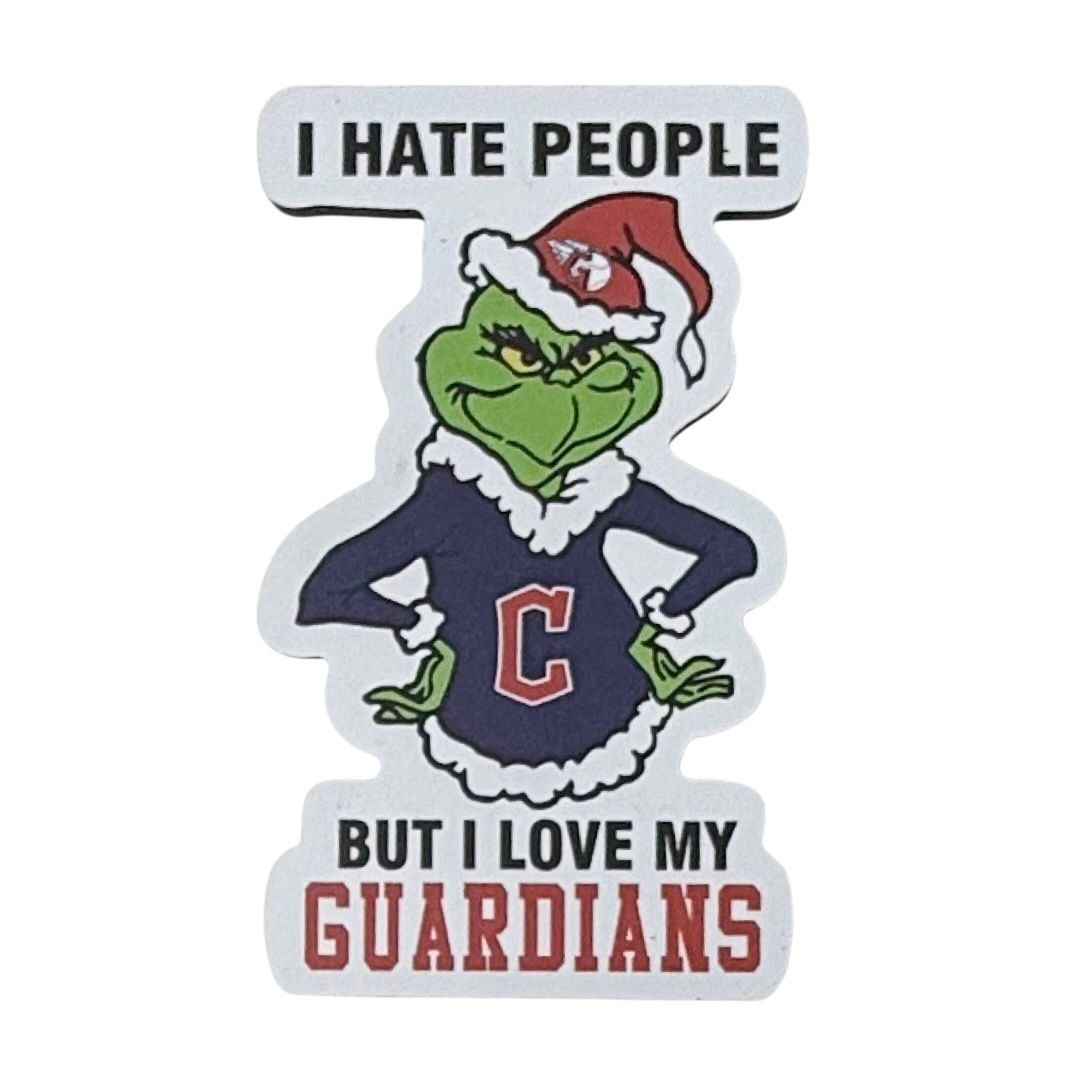 Cleveland Guardians Grinch Christmas Sports Hate People Love Team Magnet