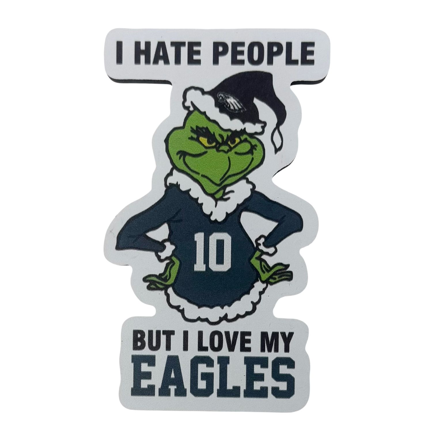 Philadelphia Eagles Grinch Christmas Sports Hate People Love Team Magnet