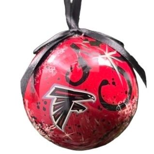 Atlanta Falcons Decoupage Glass Ball Ornament