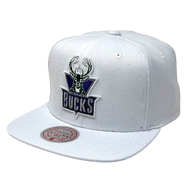Milwaukee Bucks Men’s White Mitchell & Ness Core Basic Snapback Hat Milwaukee Bucks Men’s White Mitchell & Ness Core Basic Snapback Hat