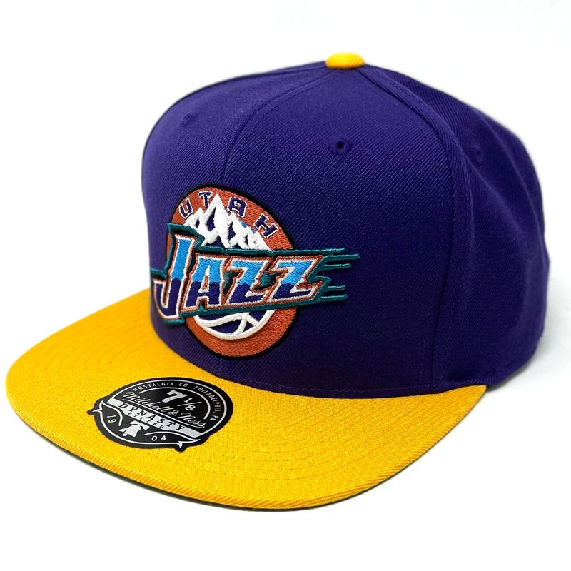 Utah Jazz Men’s 2-Tone Mitchell & Ness Fitted Hat Utah Jazz Men’s 2-Tone Mitchell & Ness Fitted Hat