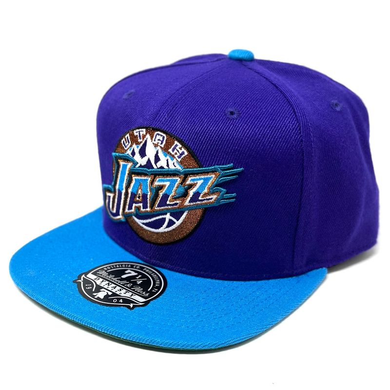 Utah Jazz Men’s 2-Tone Mitchell & Ness Fitted Hat Utah Jazz Men’s 2-Tone Mitchell & Ness Fitted Hat