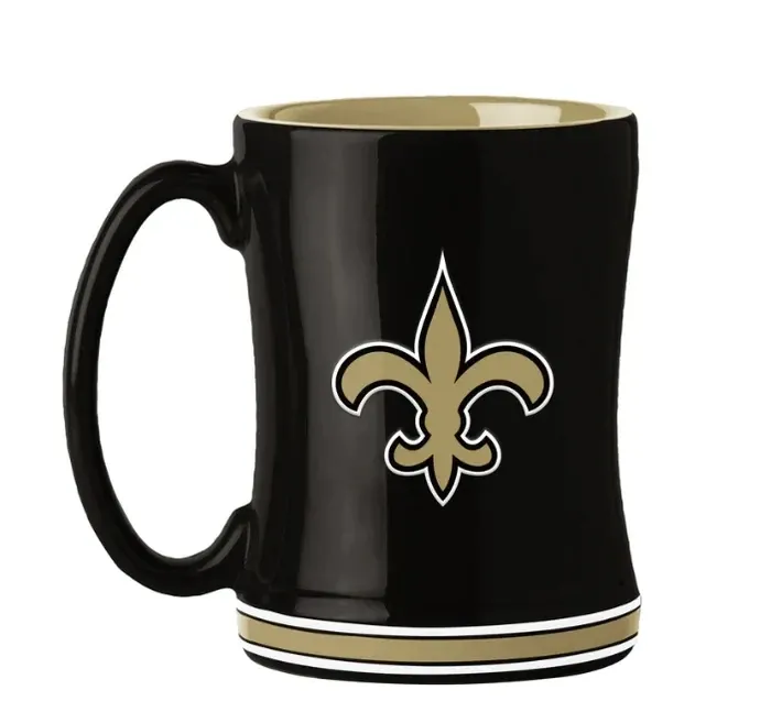 New Orleans Saints 14oz Relief Coffee Mug New Orleans Saints 14oz Relief Coffee Mug