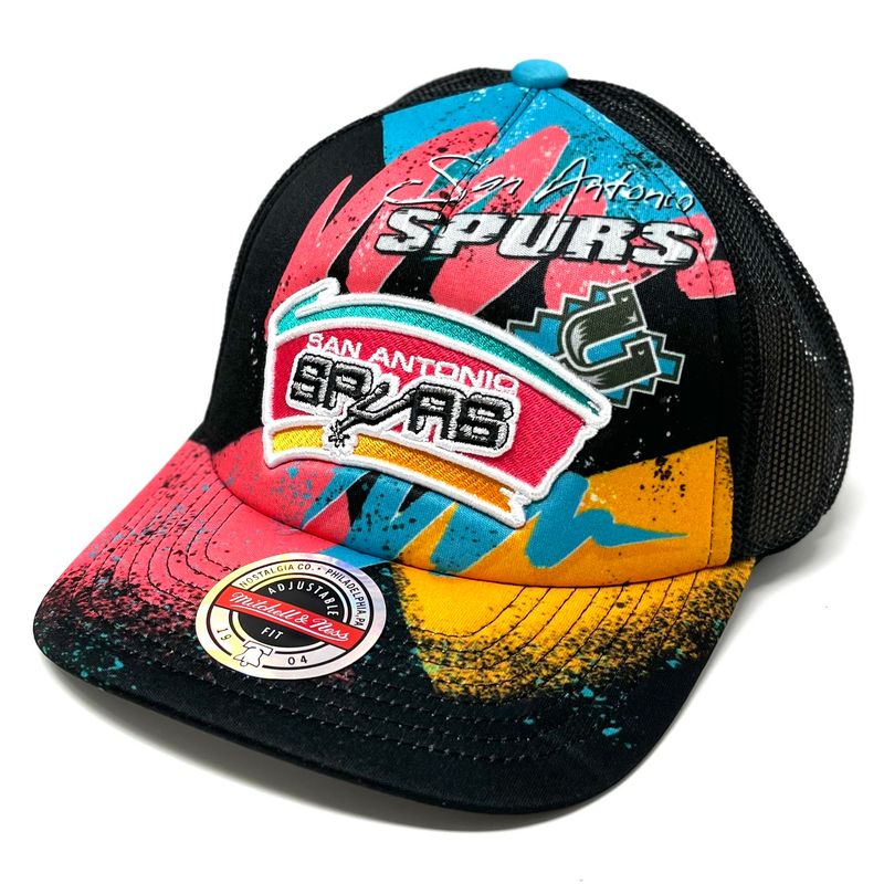 San Antonio Spurs Men’s Mitchell & Ness NBA Hyper Trucker Snapback Hat San Antonio Spurs Men’s Mitchell & Ness NBA Hyper Trucker Snapback Hat