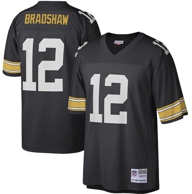 Pittsburgh Steelers Terry Bradshaw 1976 Black Mitchell & Ness Men's Legacy Jersey