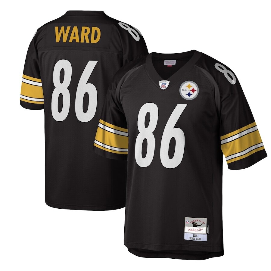 Pittsburgh Steelers Hines Ward 2005 Black Mitchell & Ness Men's Legacy Jersey Pittsburgh Steelers Hines Ward 2005 Black Mitchell & Ness Men's Legacy Jersey