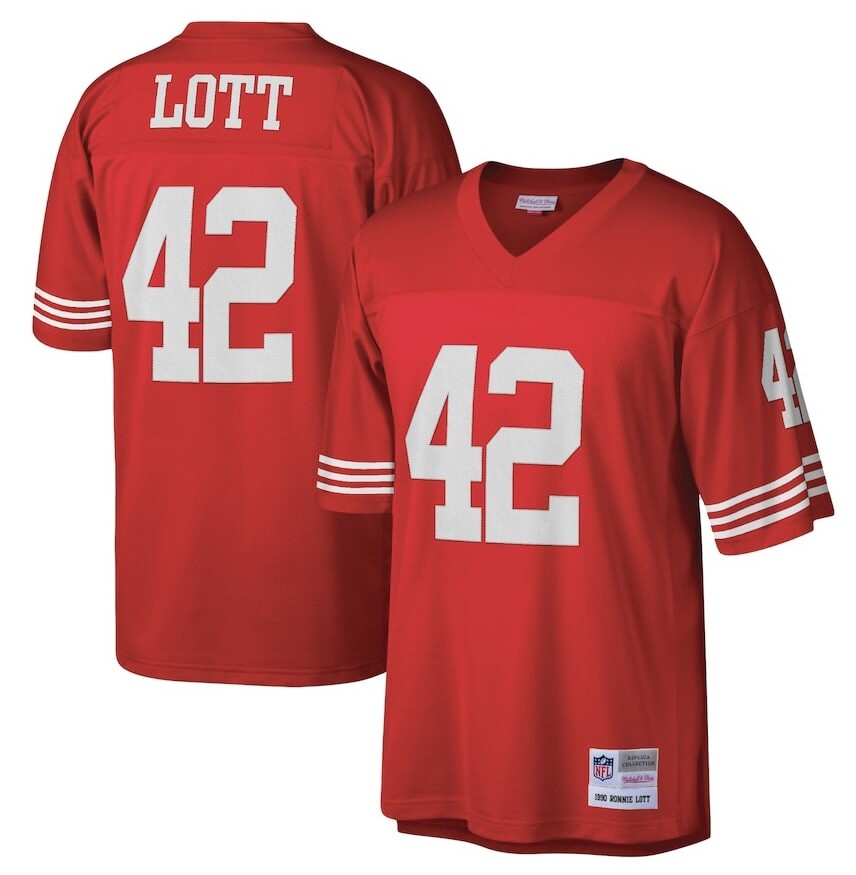 San Francisco 49ers Ronnie Lott 1990 Red Mitchell & Ness Men's Legacy Jersey