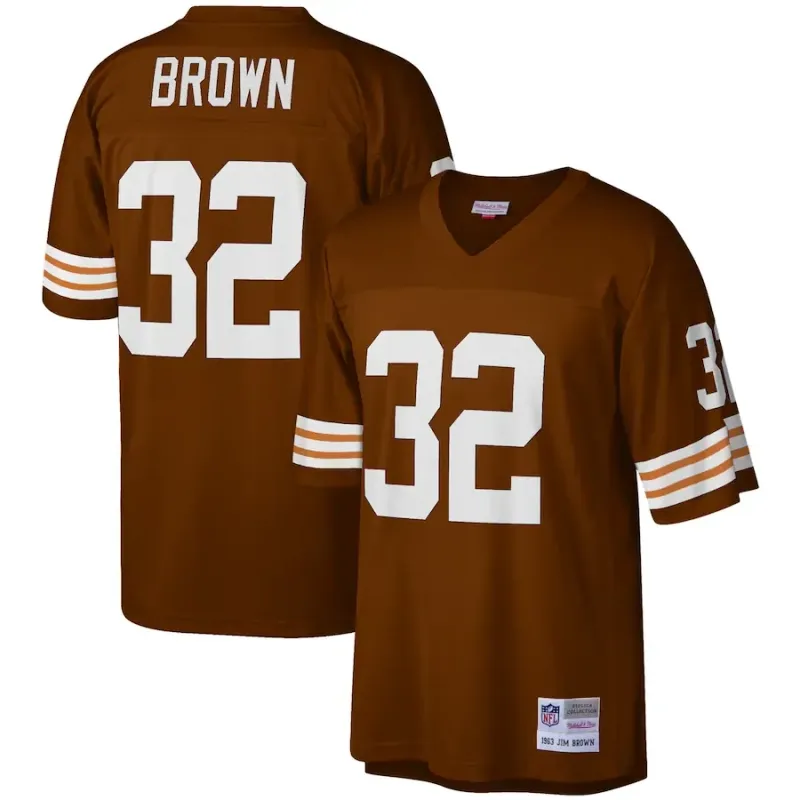 Cleveland Browns Jim Brown 1963 Brown Mitchell & Ness Men's Legacy Jersey