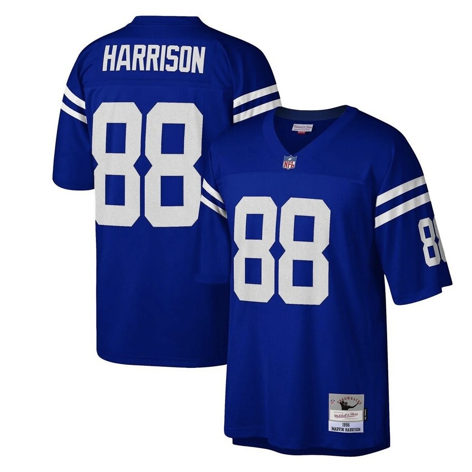 Indianapolis Colts Marvin Harrison 1996 Blue Mitchell & Ness Men's Legacy Jersey