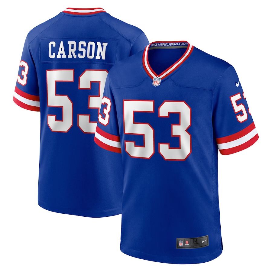 New York Giants Harry Carson 1986 Blue Mitchell & Ness Men's Legacy Jersey New York Giants Harry Carson 1986 Blue Mitchell & Ness Men's Legacy Jersey