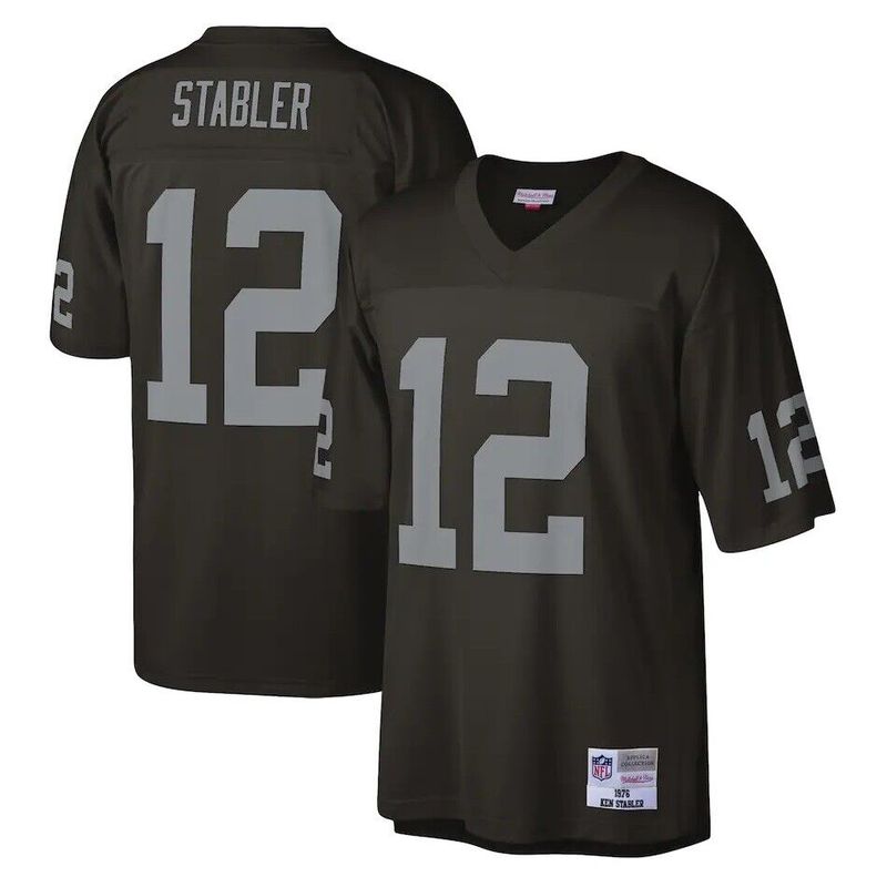 Las Vegas Raiders Ken Stabler 1976 Black Mitchell & Ness Men's Legacy Jersey Las Vegas Raiders Ken Stabler 1976 Black Mitchell & Ness Men's Legacy Jersey