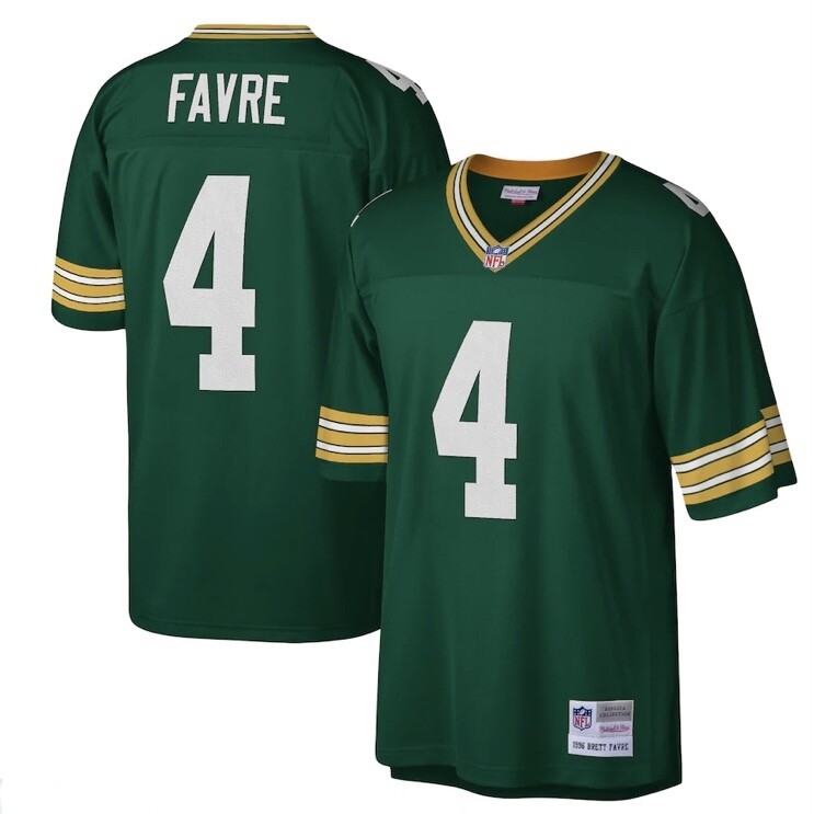 Green Bay Packers Brett Favre 1996 Men's Green Mitchell & Ness Legacy Jersey Green Bay Packers Brett Favre 1996 Men's Green Mitchell & Ness Legacy Jersey
