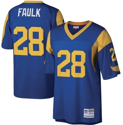 Los Angeles Rams Marshall Faulk 1999 Royal Blue Mitchell & Ness Men's Legacy Jersey Los Angeles Rams Marshall Faulk 1999 Royal Blue Mitchell & Ness Men's Legacy Jersey