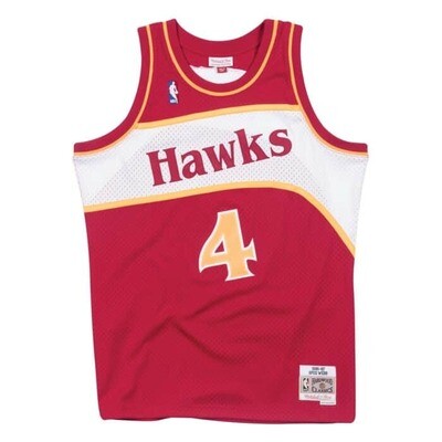 Atlanta Hawks Spud Webb 1986-87 Men's Red Mitchell & Ness Swingman Jersey