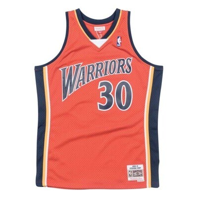 Golden State Warriors Steph Curry 2009-10 Men's Orange Mitchell & Ness Swingman Jersey