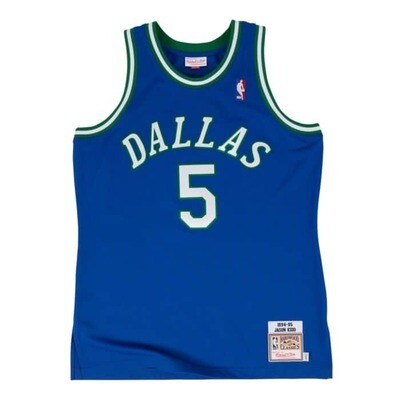 Dallas Mavericks Jason Kidd 1994-95 Men's Blue Mitchell & Ness Swingman Jersey