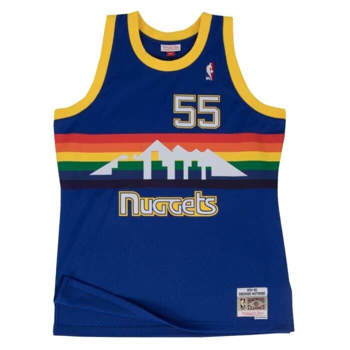 Denver Nuggets Dikembe Mutombo 1991-92 Men's Blue Mitchell & Ness Swingman Jersey