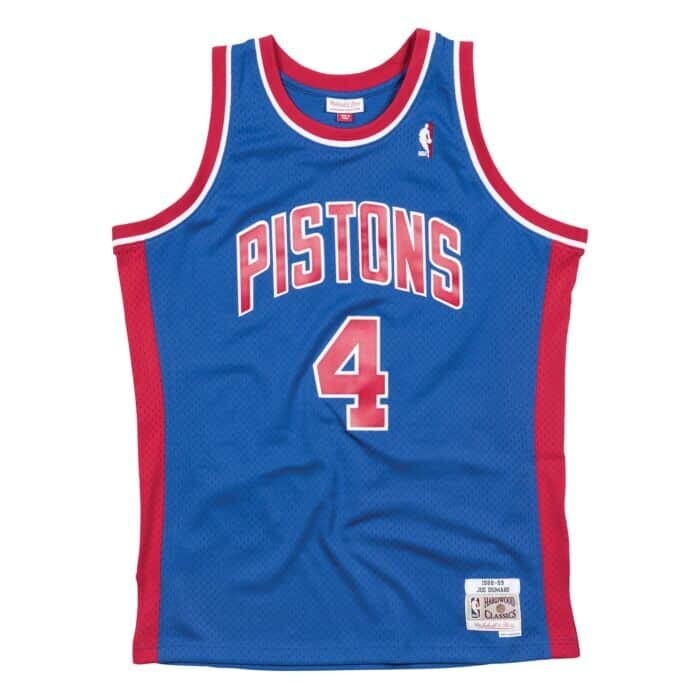 Detroit Pistons Joe Dumars 1988-89 Men's Blue Mitchell & Ness Swingman Jersey